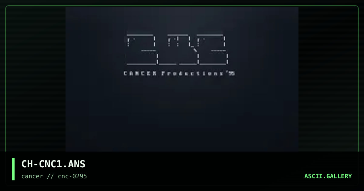 CaNCeR Logo 1, by coolhand, 1995