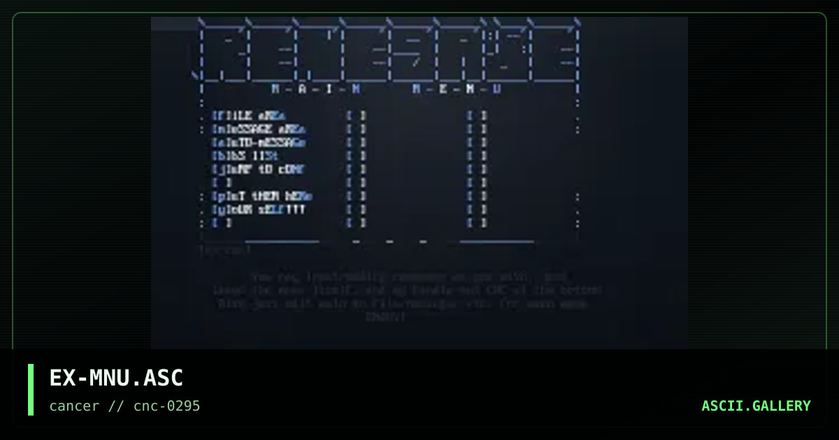 Renegade Menu Set, by exorcet, 1995