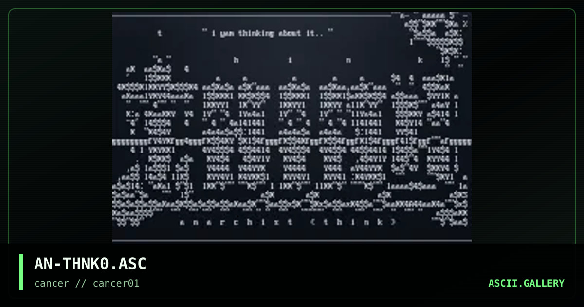 Think Productions, by anarchist, 1996