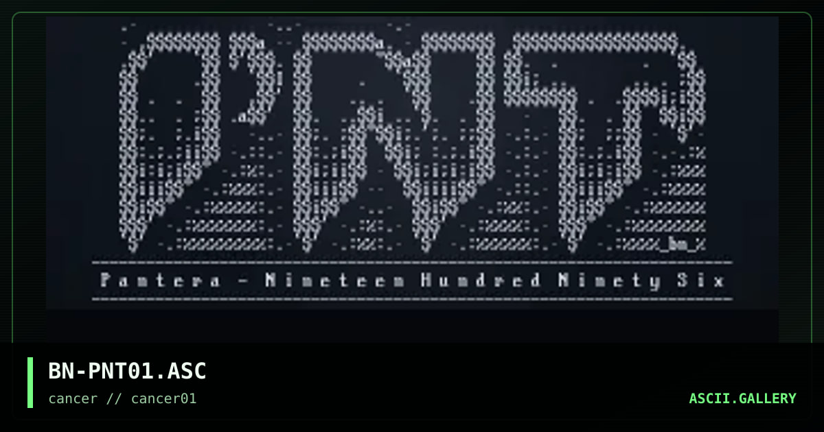 Pantera, by brain nuke, 1996