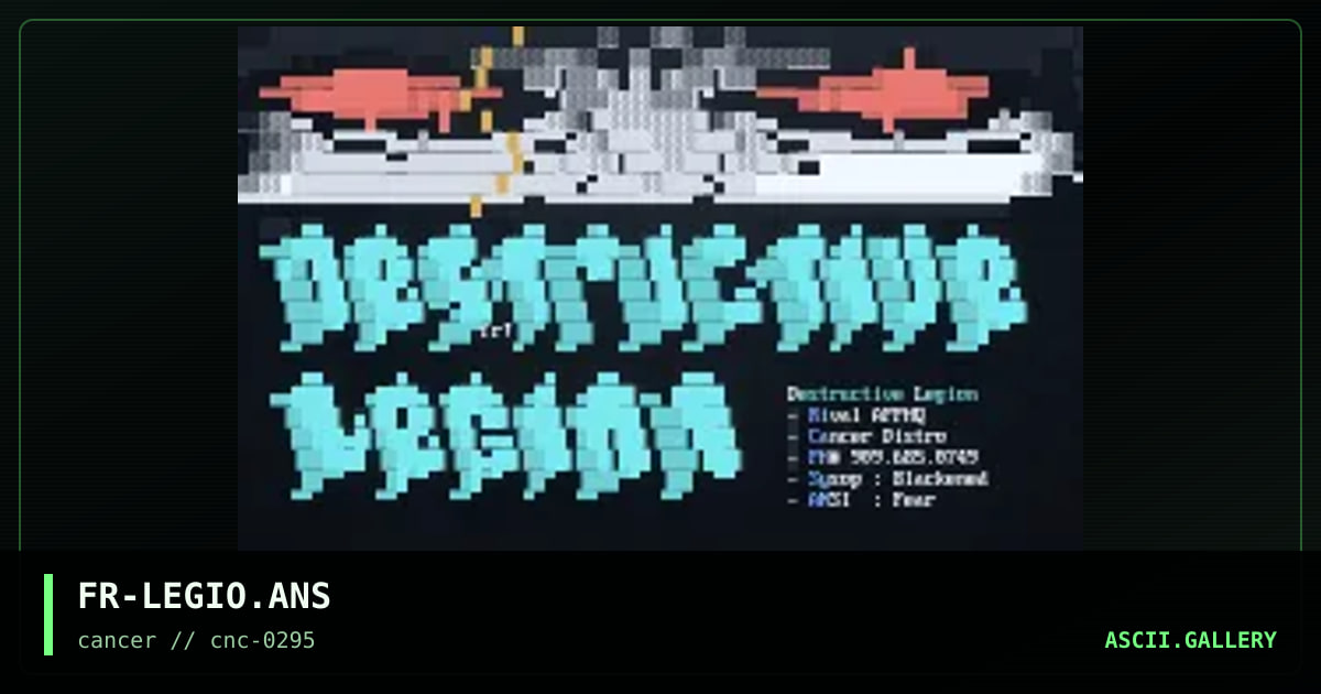 Destructive Legion, by fear, 1995