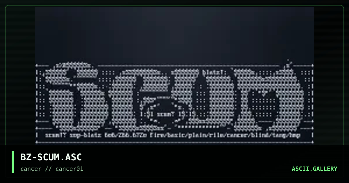 Scum, by blatz, 1996