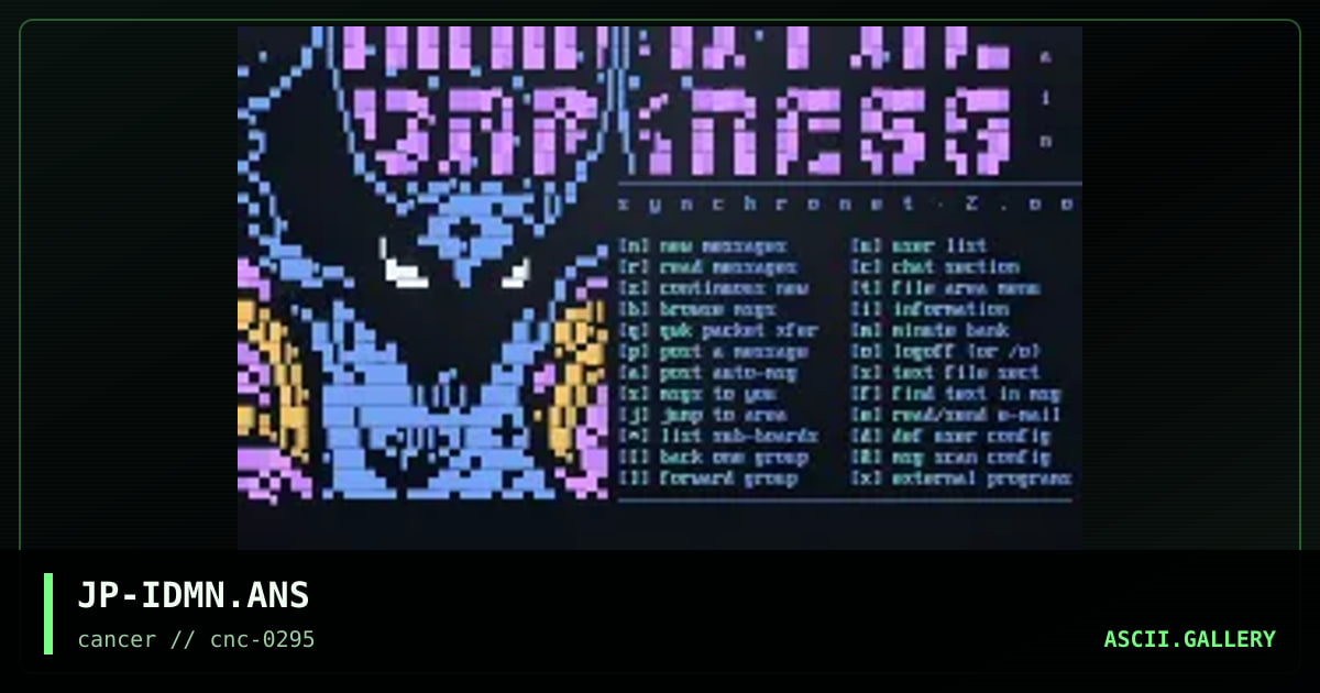 Immortal Darkness Main Menu, by pope john paul, 1995