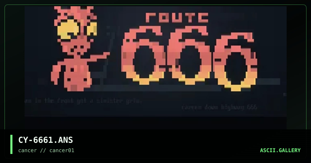 Route 666, by crayon, 1996