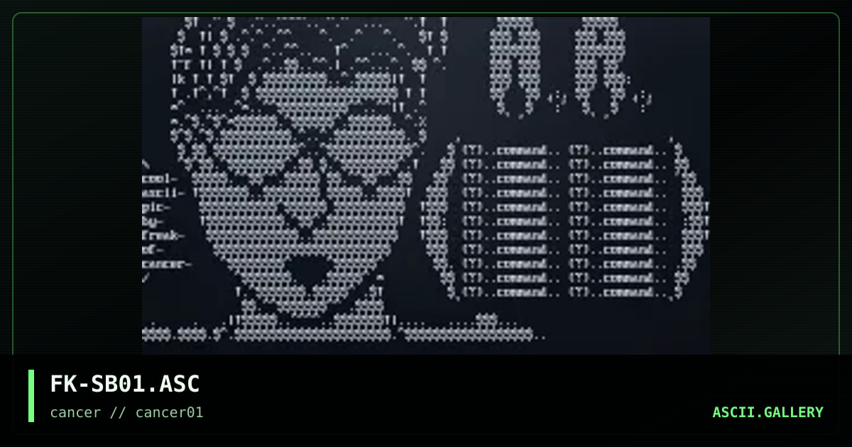 Ascii Matrix, by freak, 1996