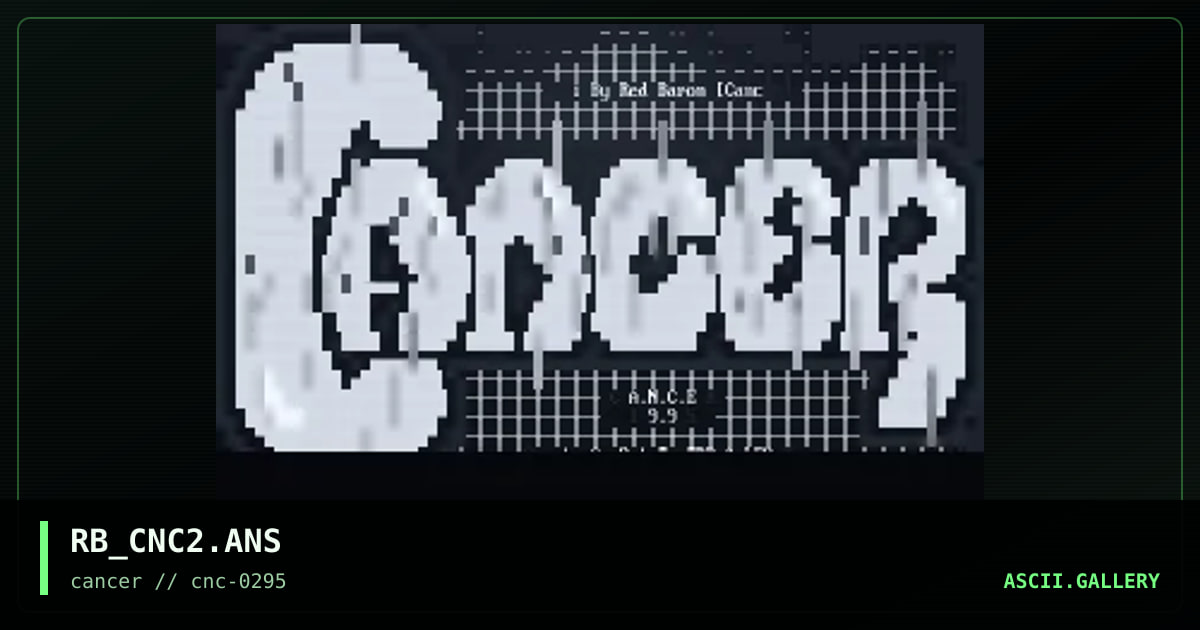 CaNCeR Logo 2, by red baron, 1995