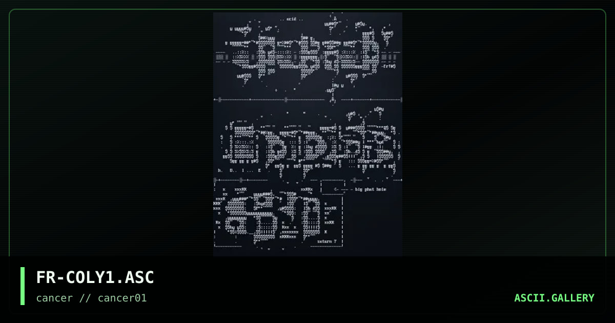 Ascii Colly, by fractal, 1996