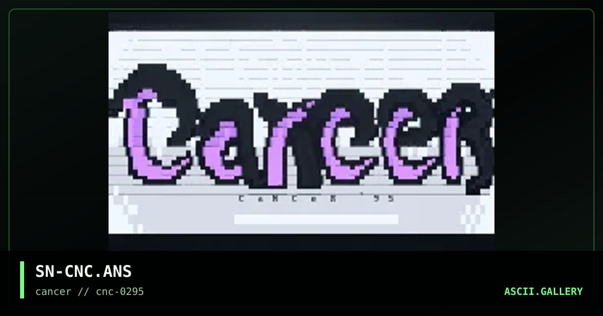 CaNCeR Logo 1, by spawn, 1995