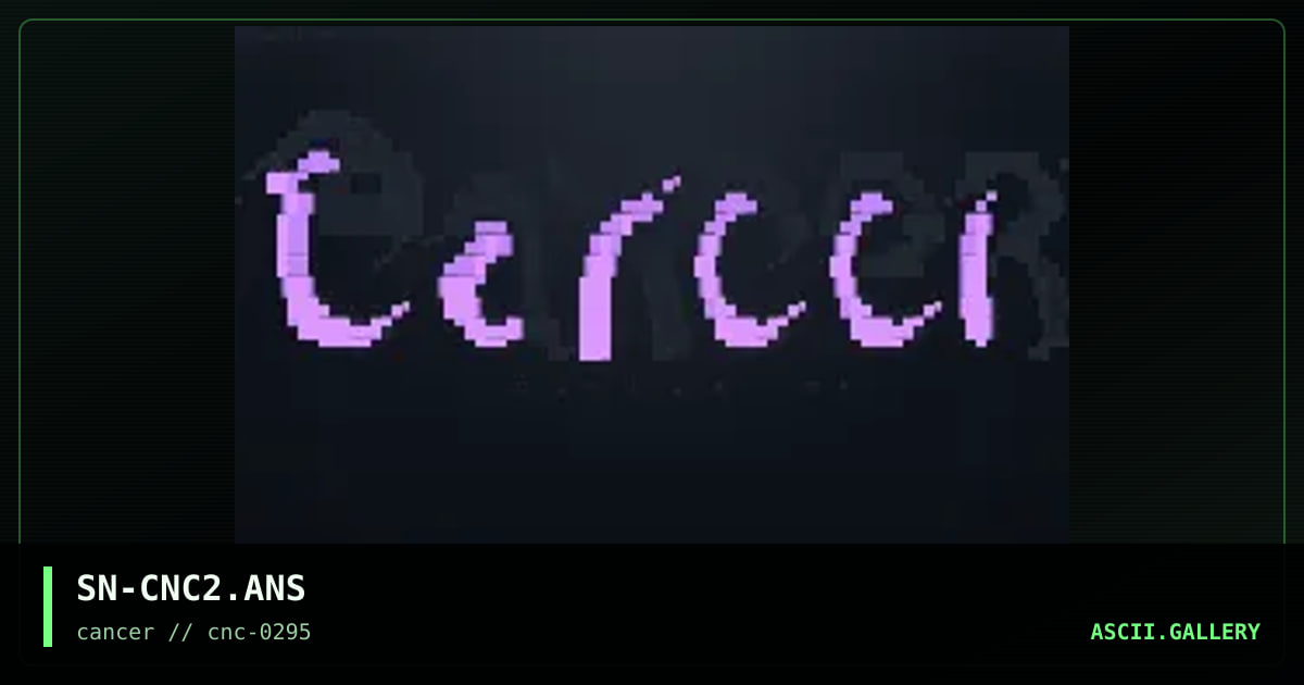 CaNCeR Logo 2, by spawn, 1995