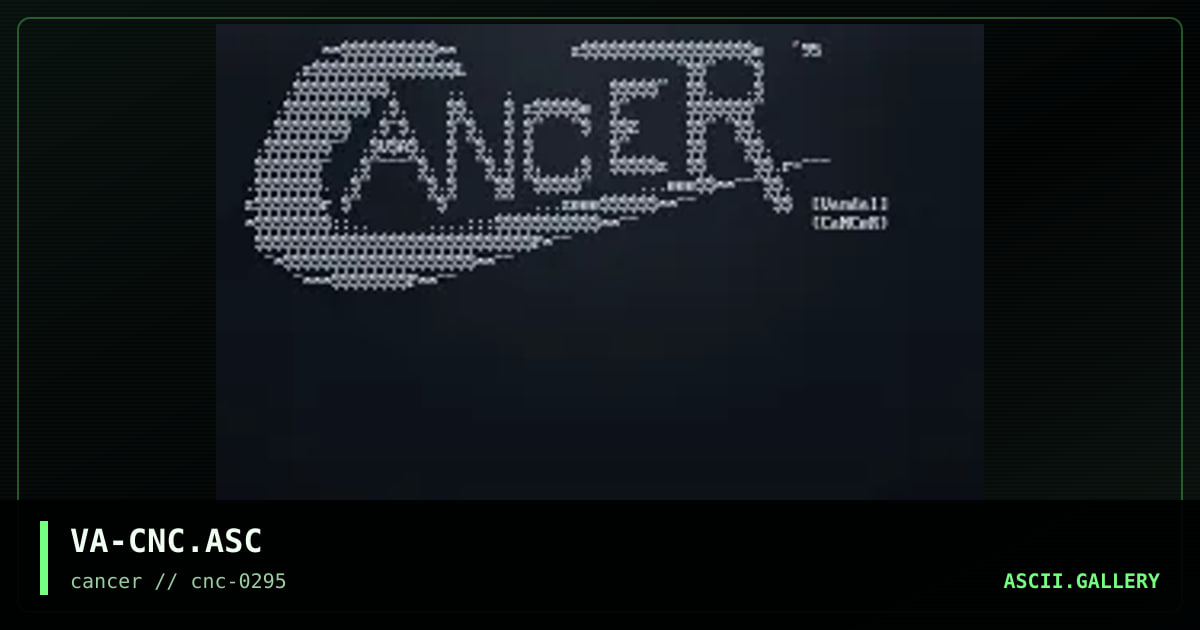 CaNCer Logo, by vandal, 1995
