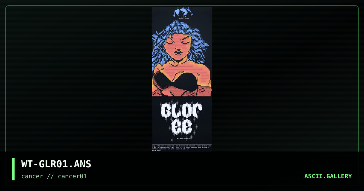 Gloree, by whitetrash, 1996