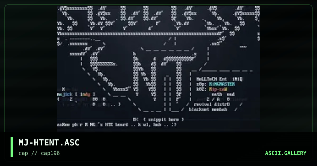 HeLLTeCH Ent, by majick, 1996