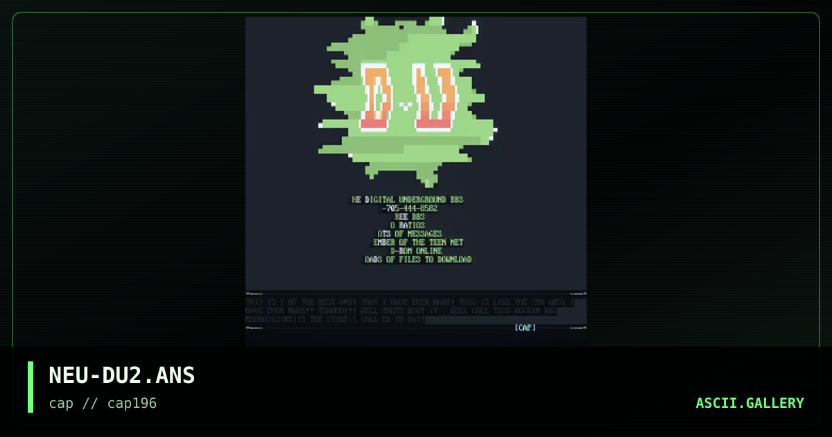 NEU-DU2.ANS, by neurosis, 1996
