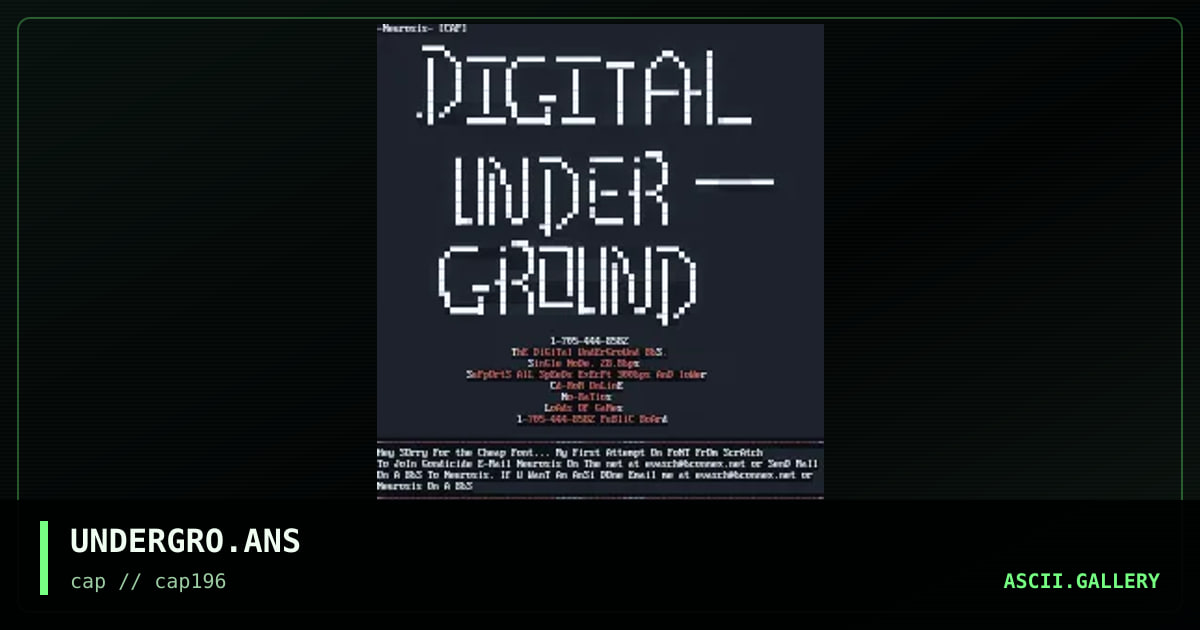 UNDERGRO.ANS, by untagged, 1996