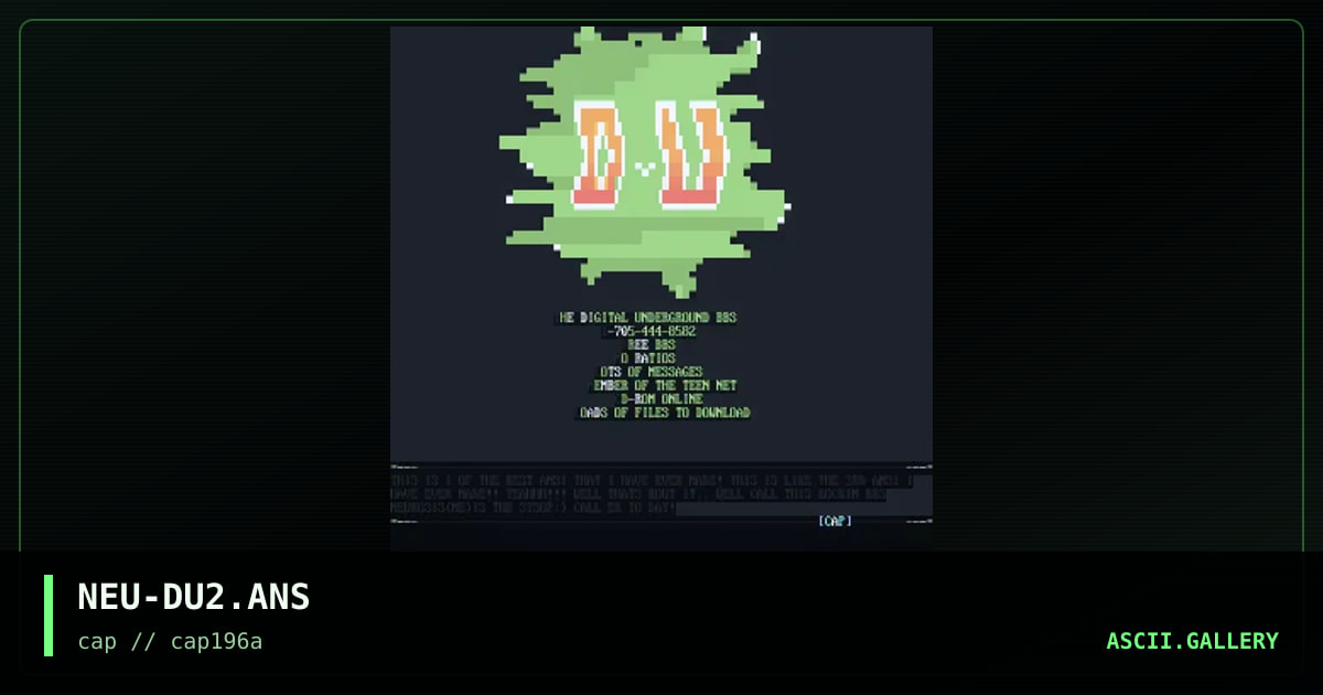 NEU-DU2.ANS, by neurosis, 1996