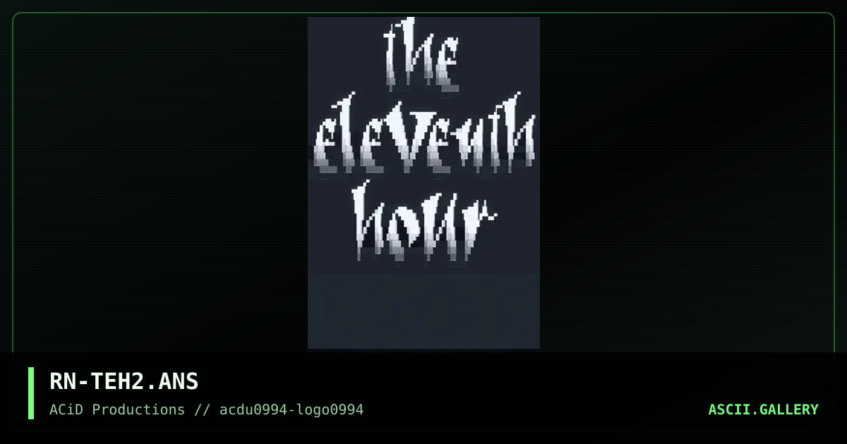 The Eleventh Hour, by redman, 1994