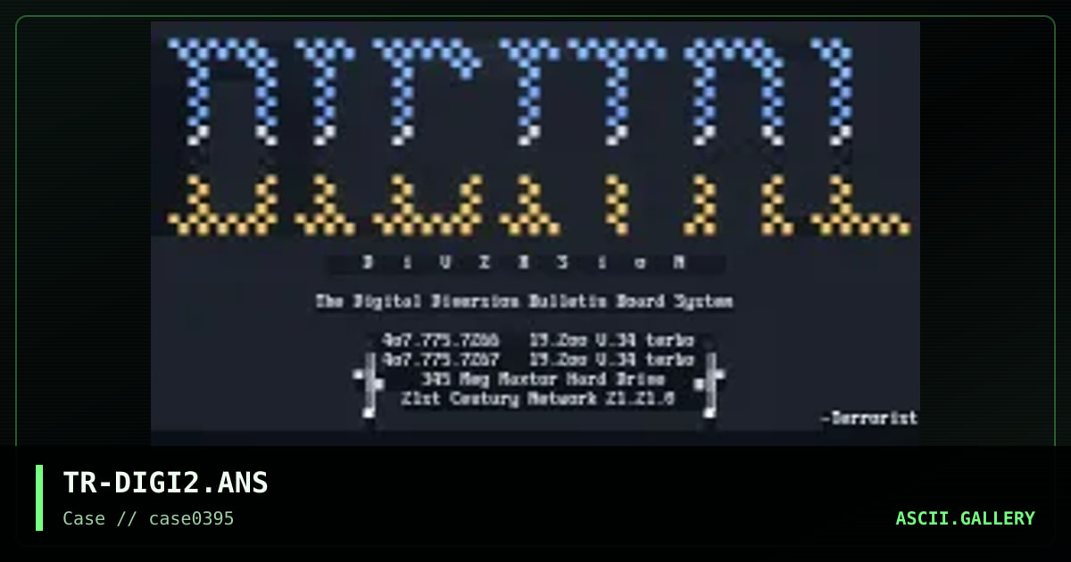 TR-DIGI2.ANS, by terrorist, 1995