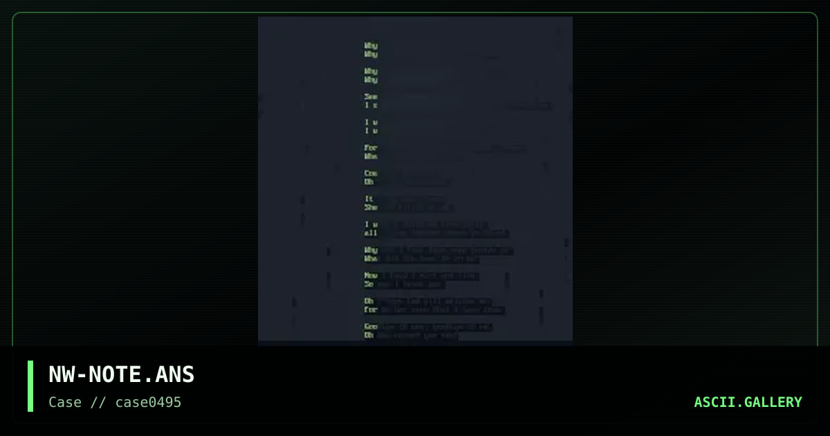 NW-NOTE.ANS, by nuclear winter, 1995