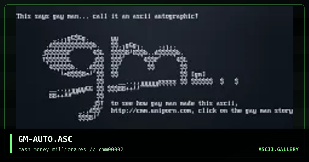 GM-AUTO.ASC, by sargon, 1999