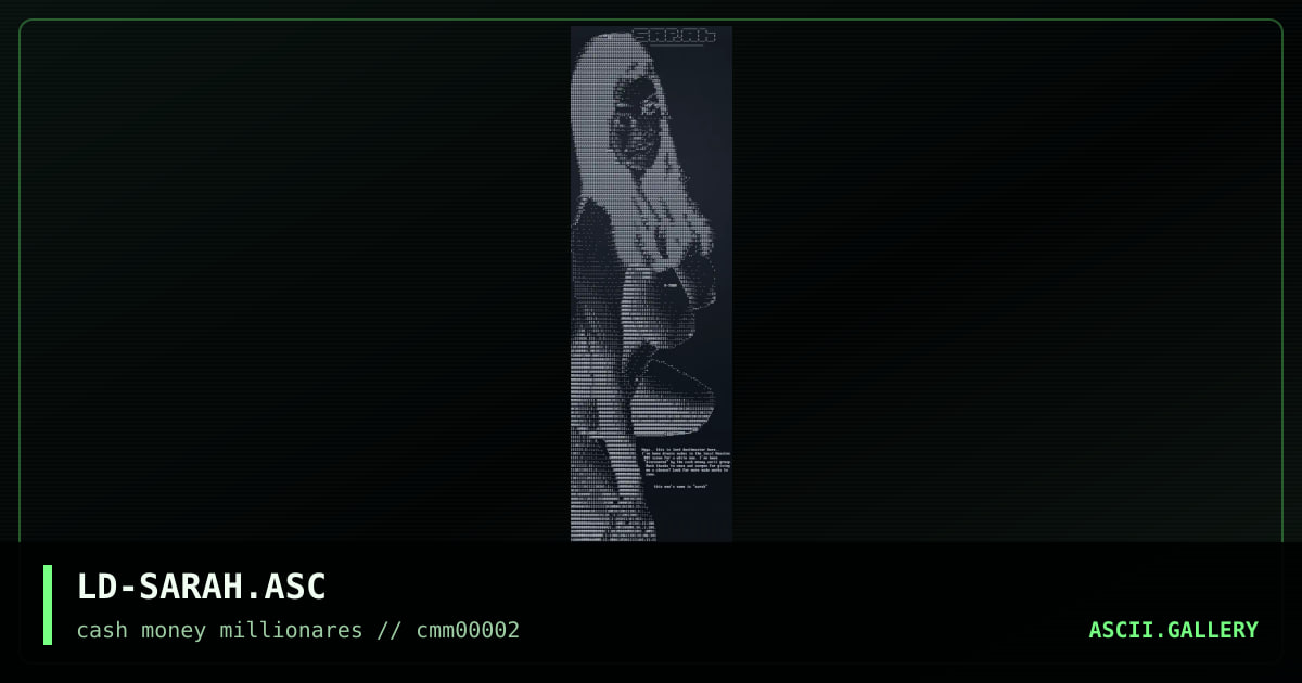 LD-SARAH.ASC, by lord deathmaster, 1999