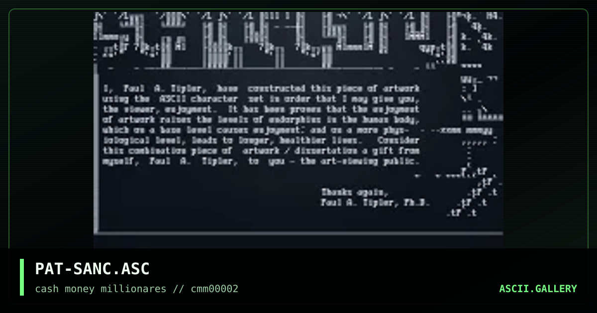 PAT-SANC.ASC, by paul a tipler phd, 1999