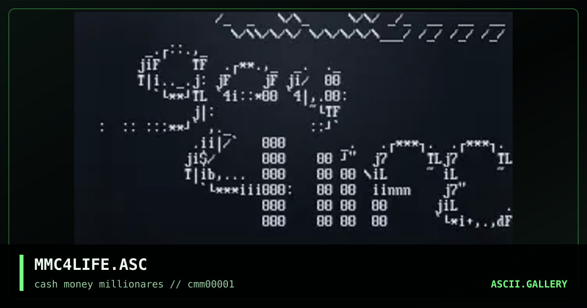 MMC4LIFE.ASC, by cash money millionaires, 1999