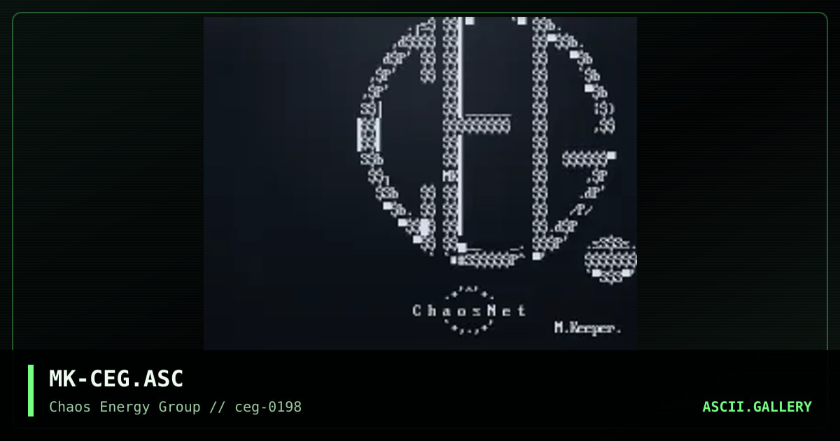 MK-CEG.ASC, by mortuary keeper, 1998