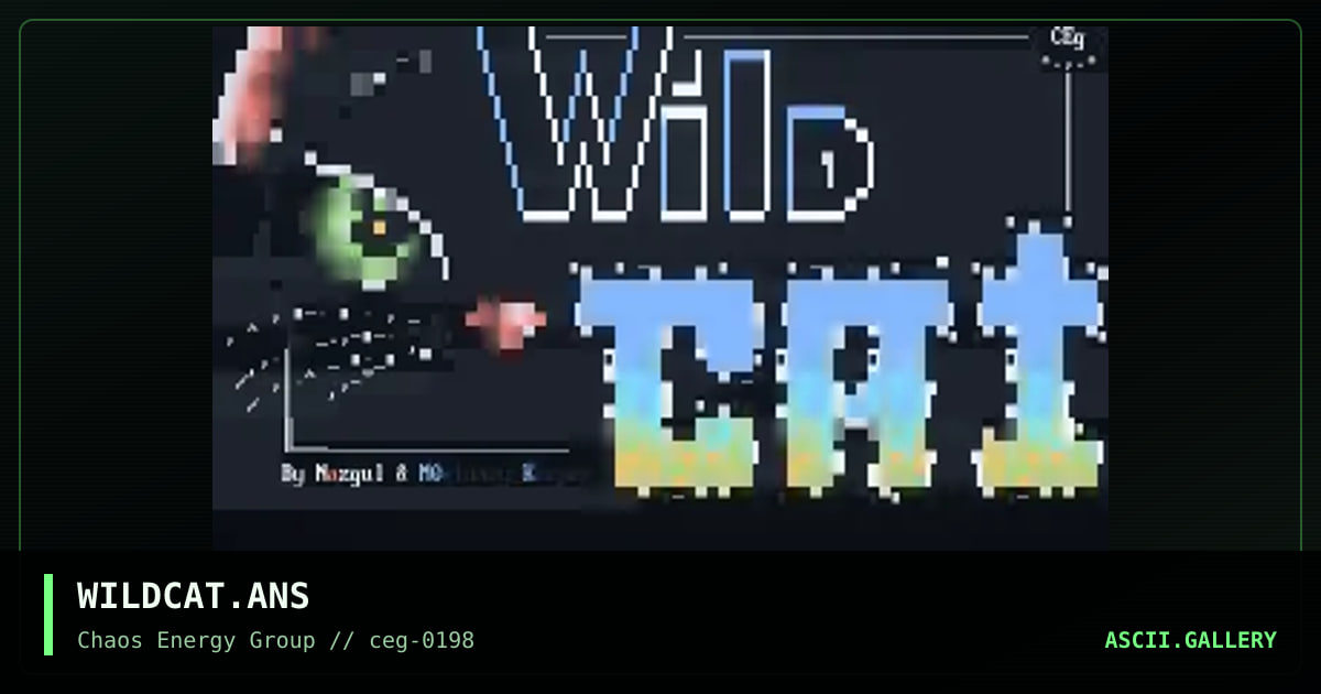 WILDCAT.ANS, by nazgul, mortuary keeper, 1998