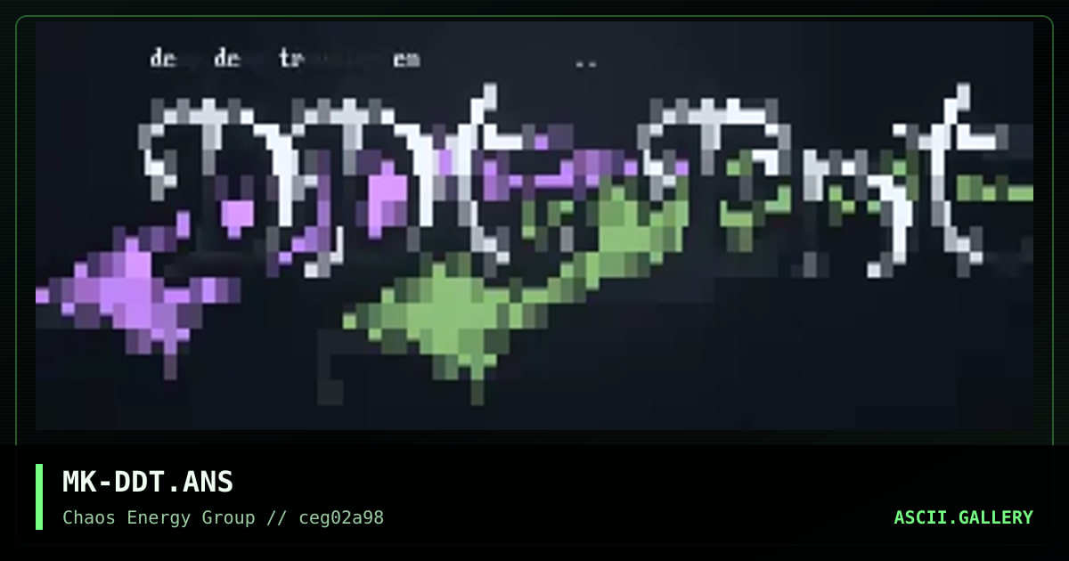 MK-DDT.ANS, by mortuary keeper, 1998
