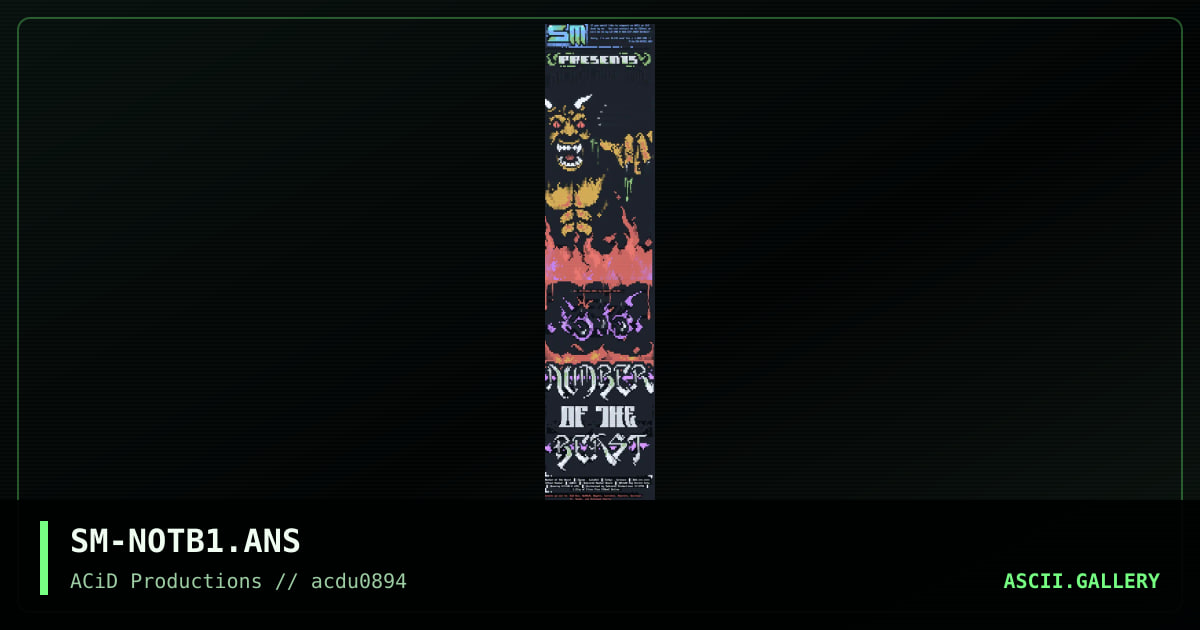 Number of The Beast, by smooth, 1994