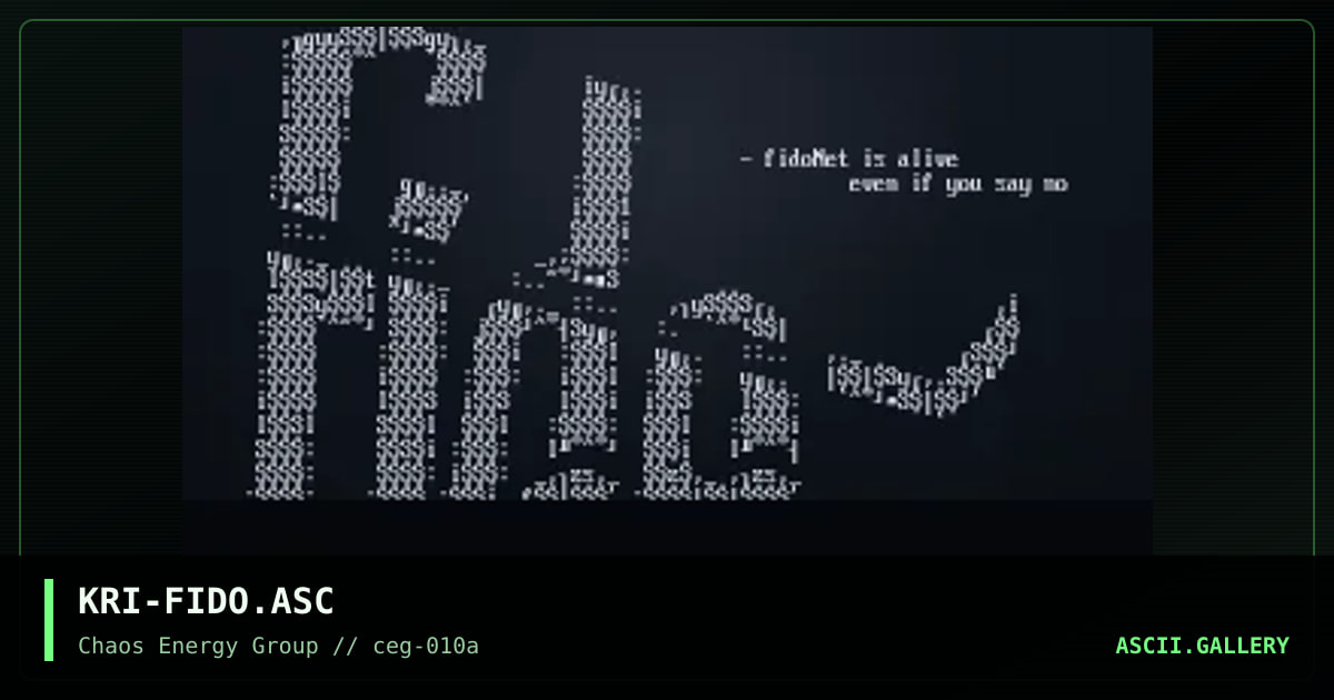 FidoNet rules, by kri, 2000