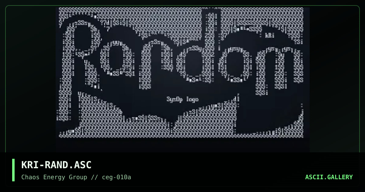 Random logo, by kri, 2000