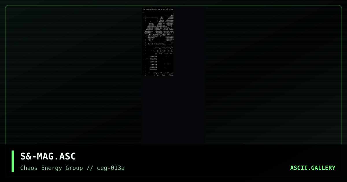 S&-MAG.ASC, by untagged, 2001