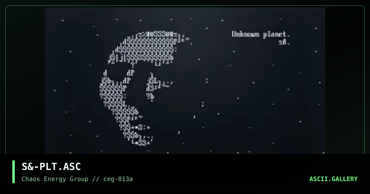 S&-PLT.ASC, by untagged, 2001