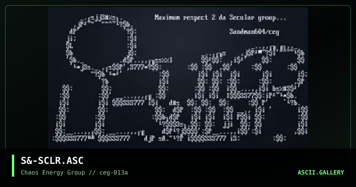 S&-SCLR.ASC, by untagged, 2001
