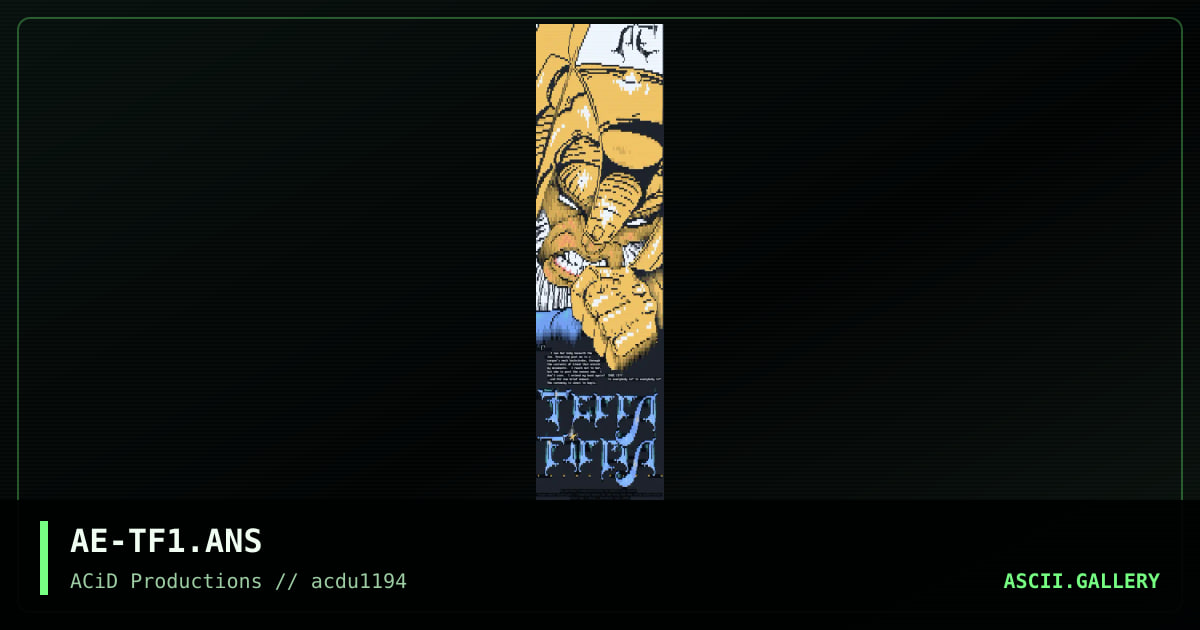 Terra Firma, by alter ego, 1994