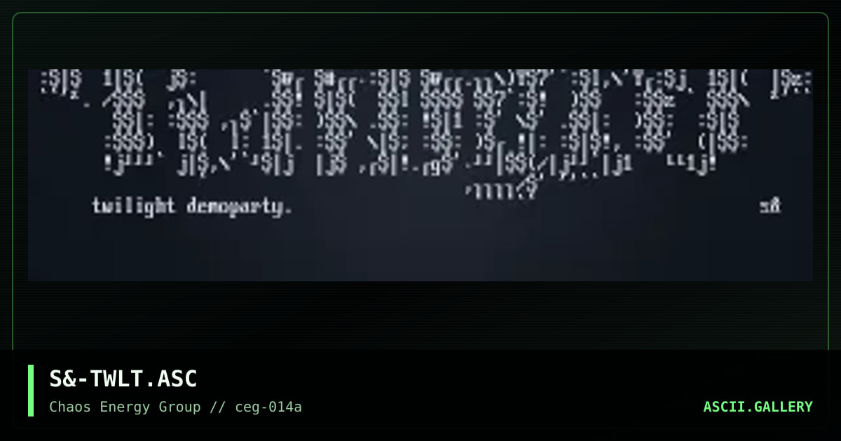 S&-TWLT.ASC, by untagged, 2001