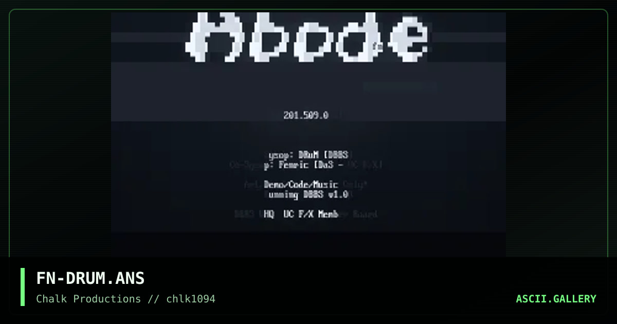 The Drum's Abode, by fenric, 1994