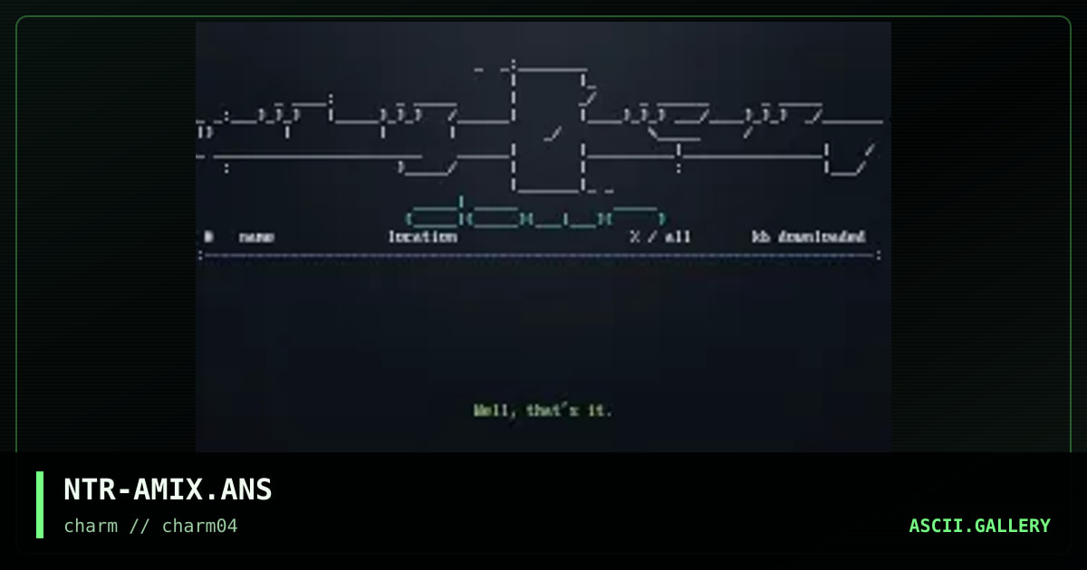 NTR's amix-cluster, by neurotrance, 1997