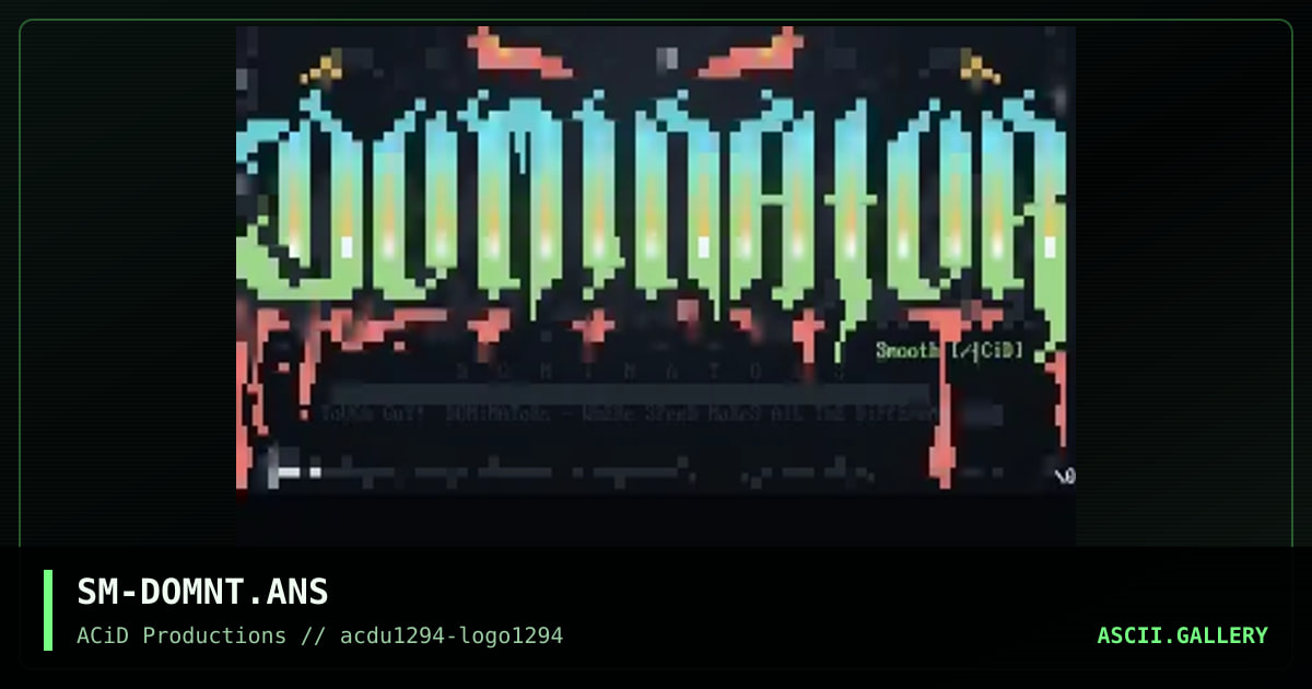 Dominator, by smooth, 1994