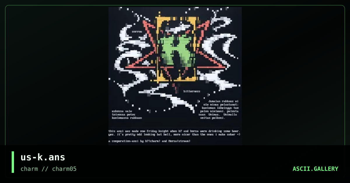 "k", by h7, horza, 1998