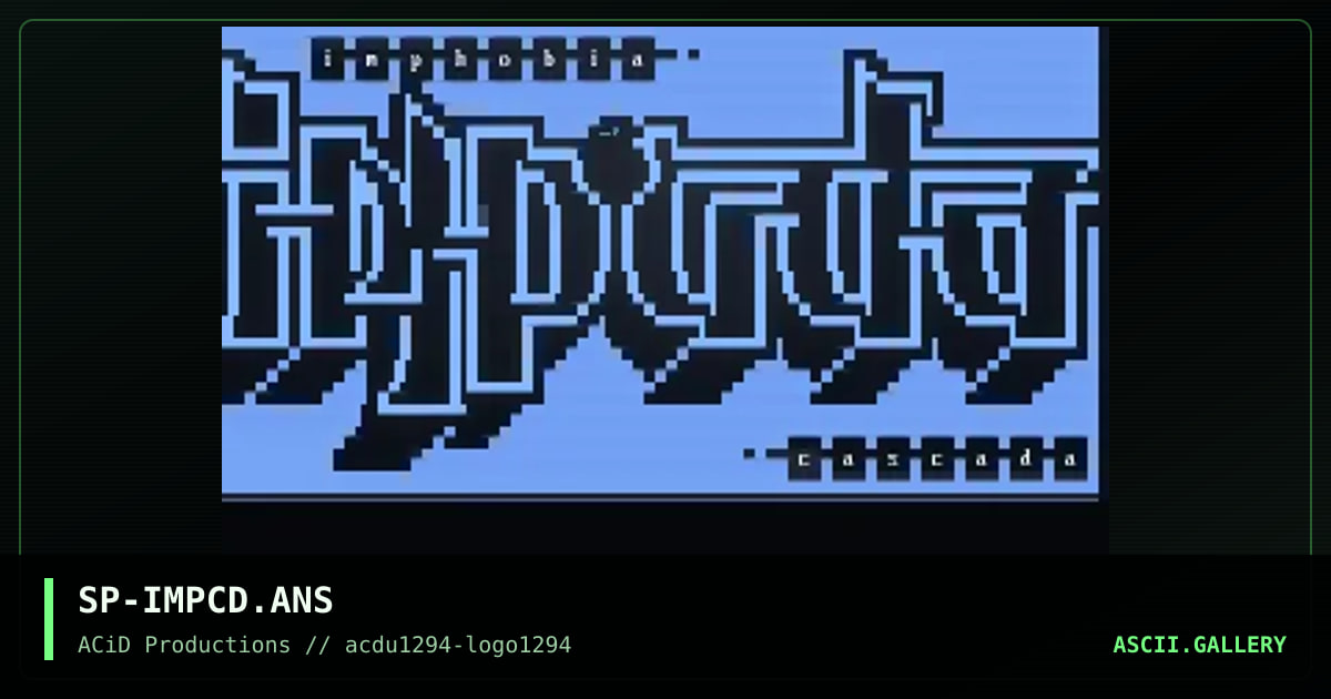 imphobia cascada, by sparr, 1994
