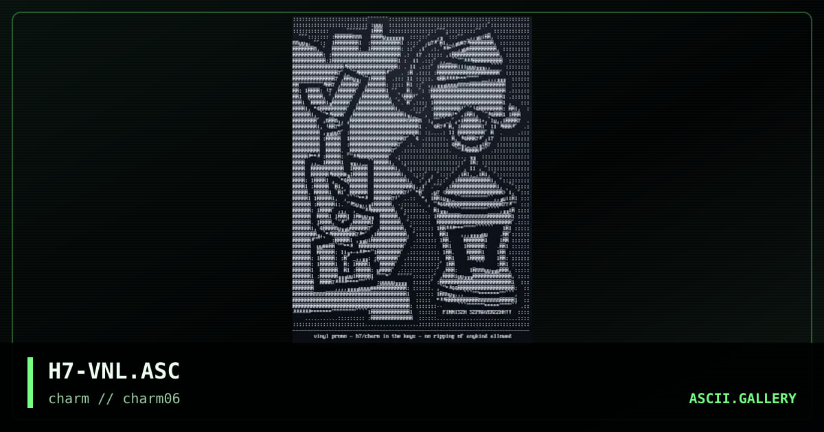 vinyl promo, by h7, 1998