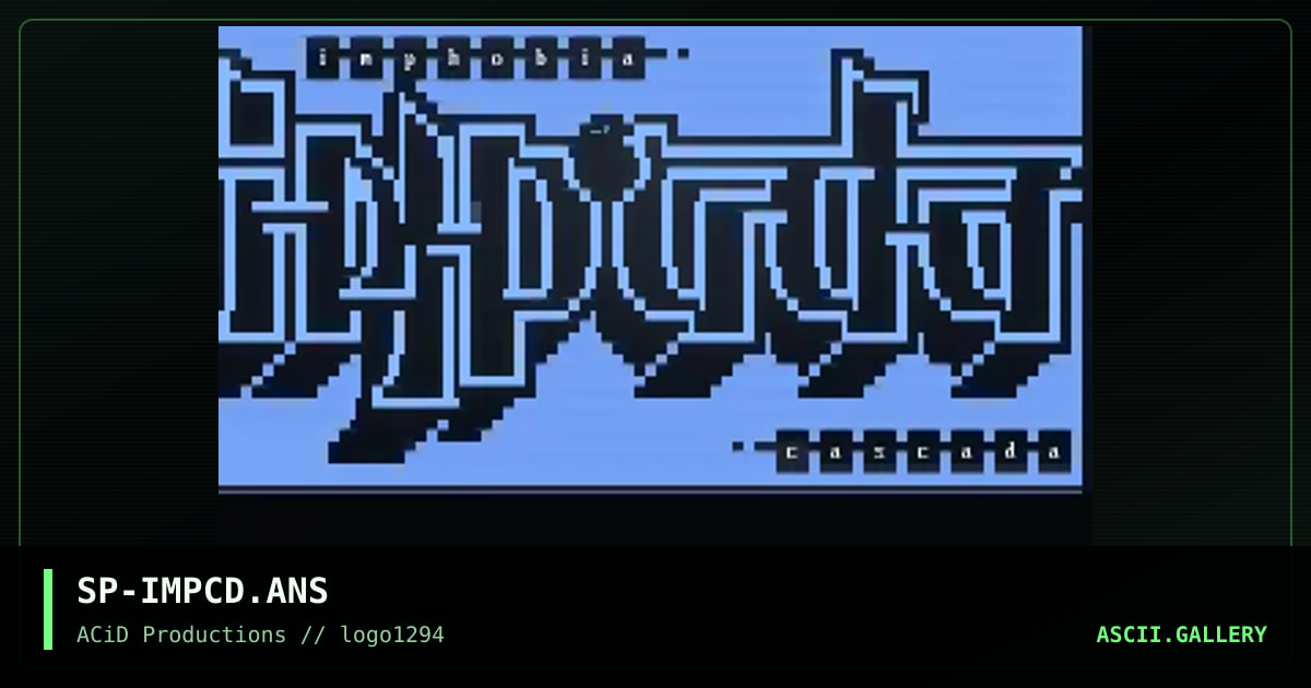 imphobia cascada, by sparr, 1994