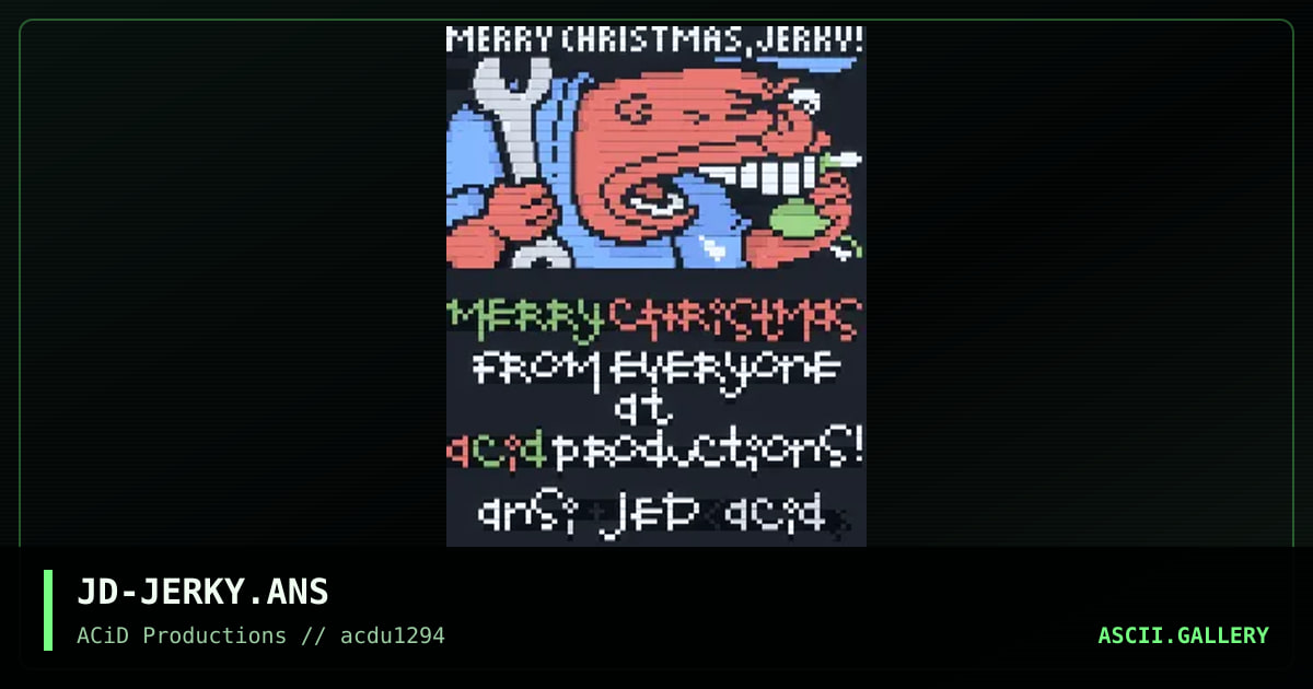 "Merry Christmas...", by jed, 1994