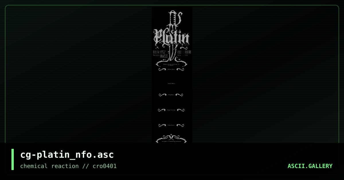 cg-platin_nfo.asc, by cg, 2001