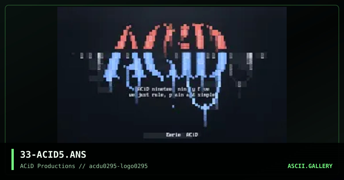 ACiD Logo, by eerie, 1995