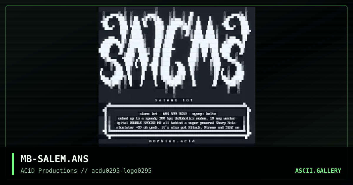 Salems Lot, by morbius, 1995