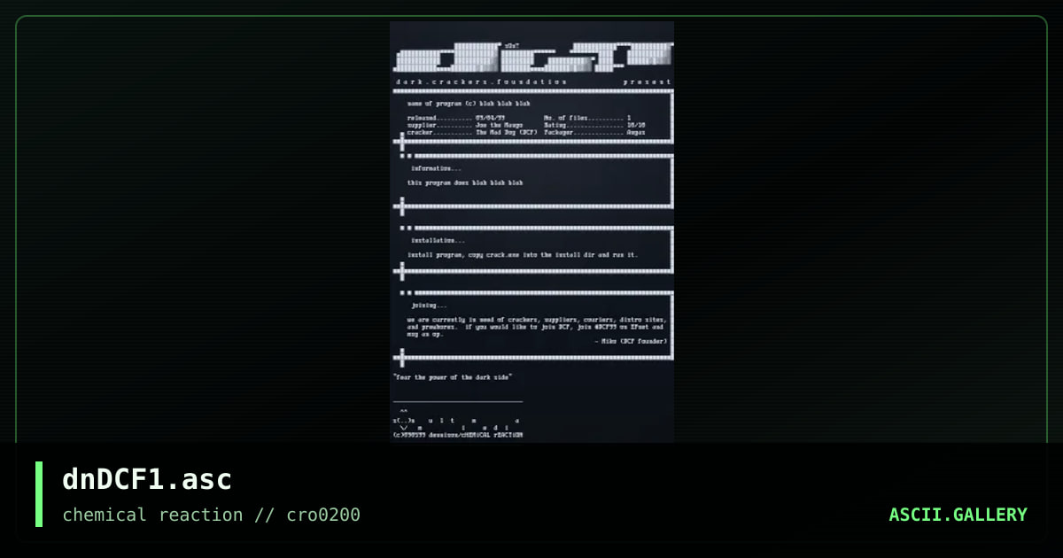 dnDCF1.asc, by dennison, 2000