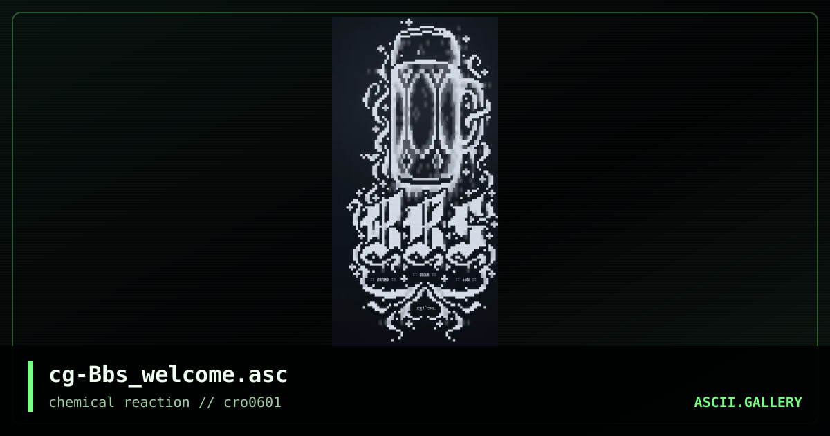 cg-Bbs_welcome.asc, by cg, 2001
